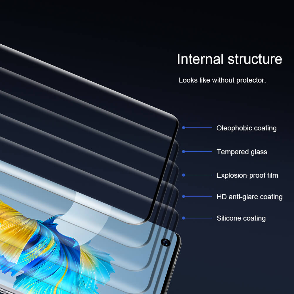 Защитное стекло с кантом NILLKIN для Huawei Mate 40, Mate 40 E (серия 3D CP+ Max)
