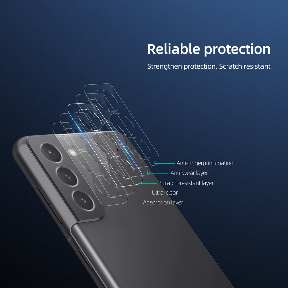 Защитная пленка NILLKIN для камеры Samsung Galaxy S21 (S21 5G) (серия InvisiFilm)