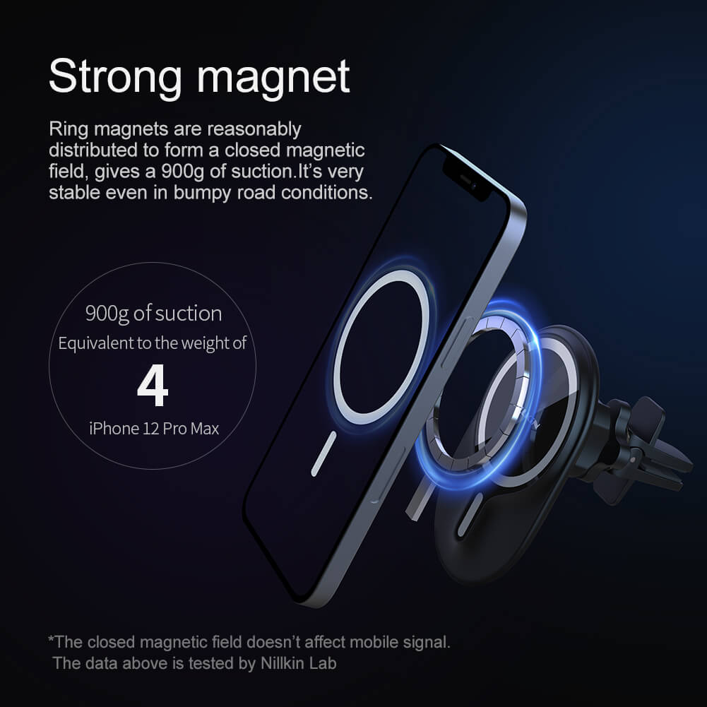 NILLKIN Магнитное автомобильное беспроводное QI зарядное устройство MagRoad (MagSafe)