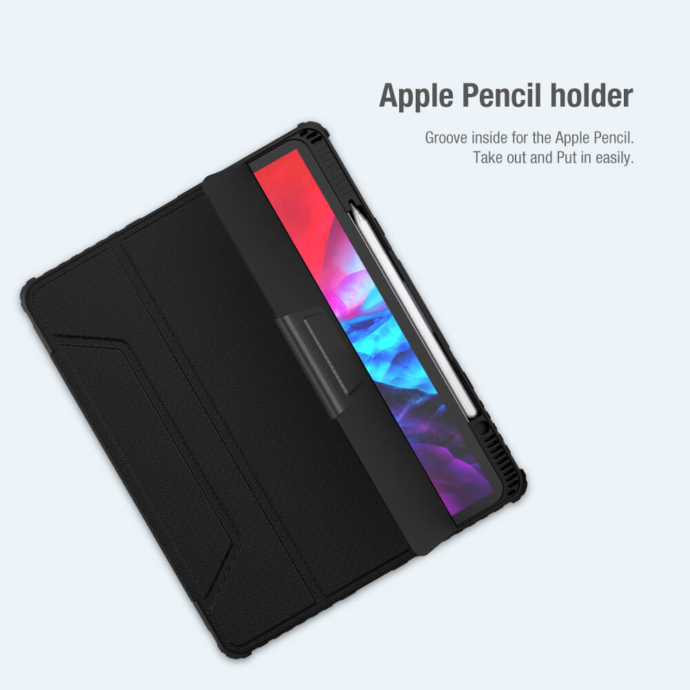 Чехол-книжка NILLKIN для Apple iPad Pro 12.9 (2022), Apple iPad Pro 12.9 (2021), iPad Pro 12.9 (2020) (серия Bumper Leather case pro)