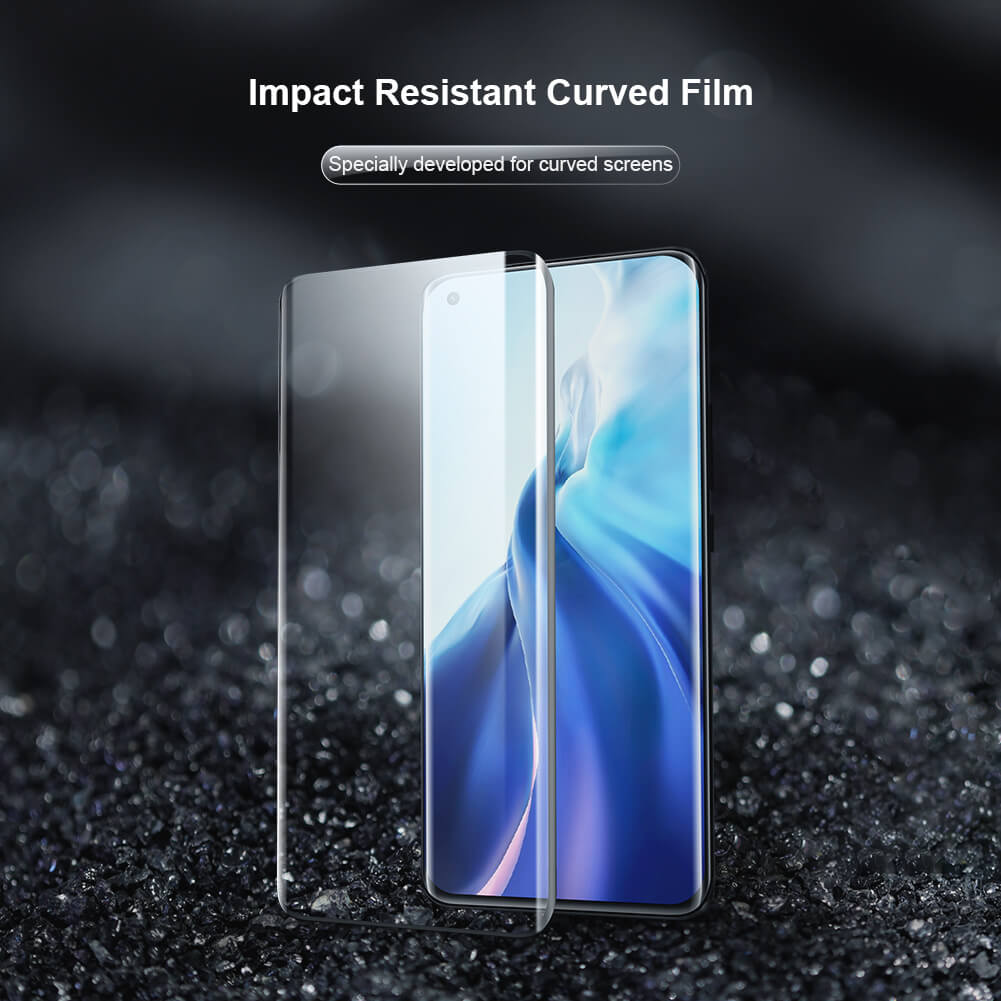 Защитная ударопрочная пленка NILLKIN для Xiaomi Mi11, Mi11 Pro, Mi 11 Ultra (серия Impact Resistant Curved Film)