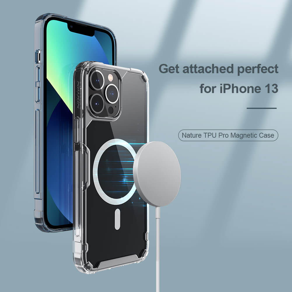 Силиконовый чехол NILLKIN для Apple iPhone 13 Pro Max (серия Nature TPU Pro Magnetic)