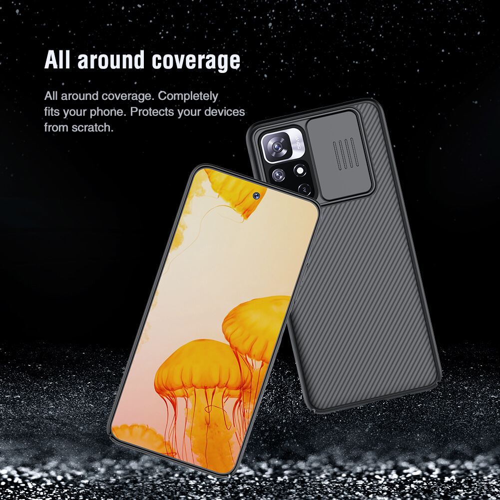 Чехол-крышка NILLKIN для Xiaomi Redmi Note 11 5G (China), Xiaomi Poco M4 Pro 5G, Xiaomi Redmi Note 11T 5G, Xiaomi Redmi Note 11S 5G (серия CamShield case)