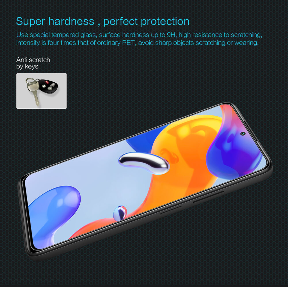 Защитное стекло NILLKIN для Xiaomi Redmi Note 12 Pro 4G, Xiaomi Redmi Note 11 Pro 4G (Global), Redmi Note 11 Pro 5G (Global), Redmi Note 11 Pro+ 5G (India), Redmi Note 11E Pro 5G (индекс H)