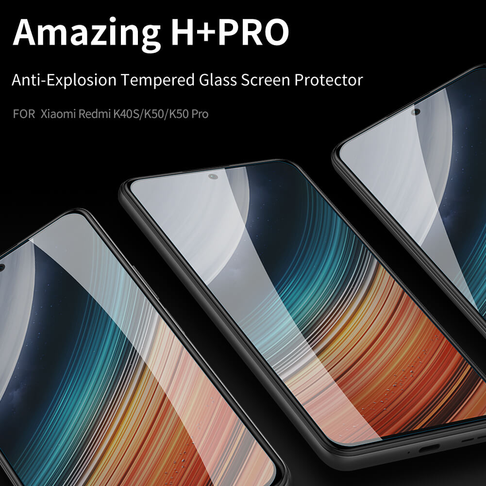 Защитное стекло NILLKIN для Xiaomi Redmi K40S, Xiaomi Poco F4 5G, Redmi K50, Redmi K50 Pro, Redmi K50 Ultra, Xiaomi 12T, 12T Pro (индекс H+ Pro)