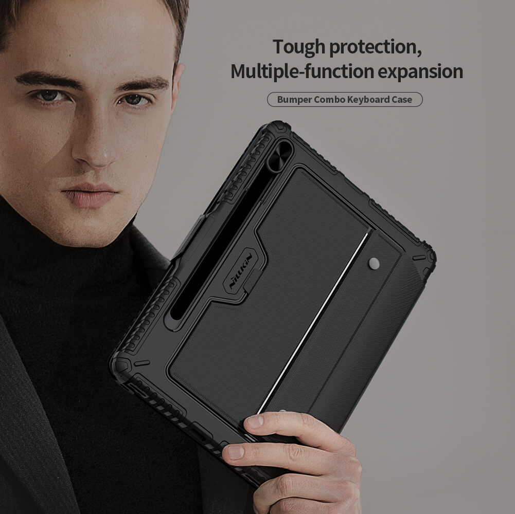 Чехол-книжка с клавиатурой NILLKIN для Samsung Galaxy Tab S8, S8 5G (серия Bumper Combo Keyboard Case)