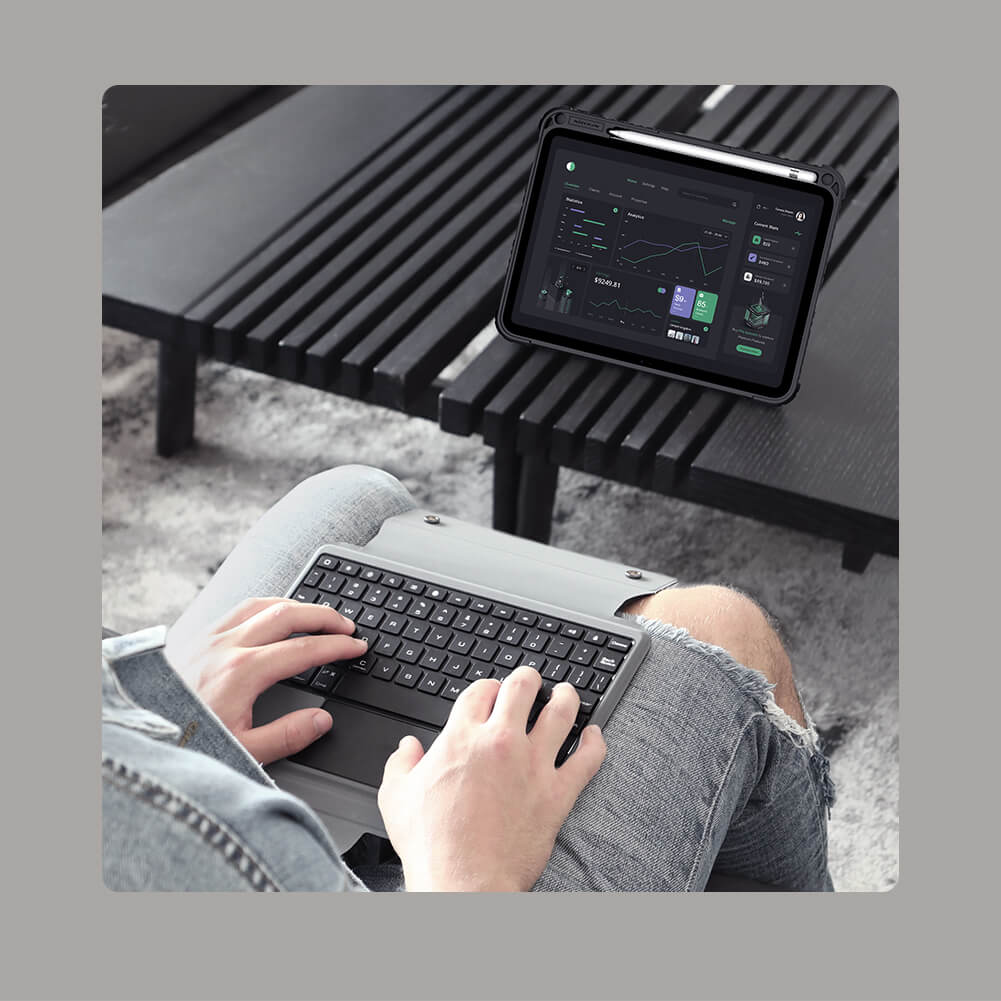 Чехол-книжка с клавиатурой NILLKIN для Apple iPad 10, iPad 10.9 (2022) (серия New Combo Keyboard Case)