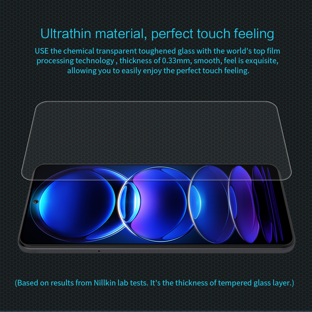 Защитное стекло NILLKIN для Xiaomi Redmi Note 12 4G, Xiaomi Redmi Note 12 5G (China, Global, India), Xiaomi Poco X5 (индекс H)