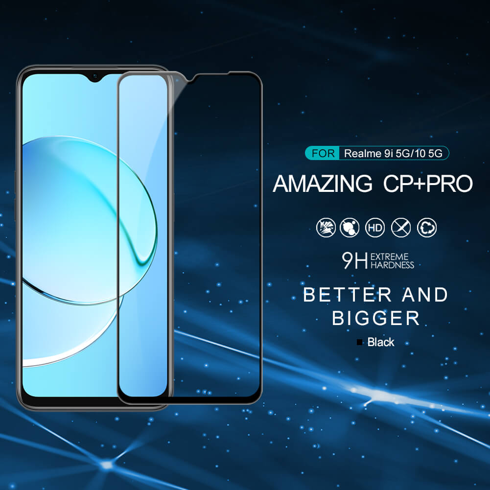 Защитное стекло с кантом NILLKIN для Realme 10 5G, Realme 9i 5G (серия CP+ Pro)