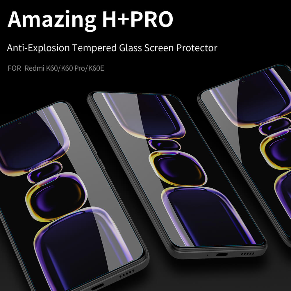 Защитное стекло NILLKIN для Xiaomi Redmi K60, K60 Pro, K60E, Xiaomi Poco F5 Pro (индекс H+ Pro)