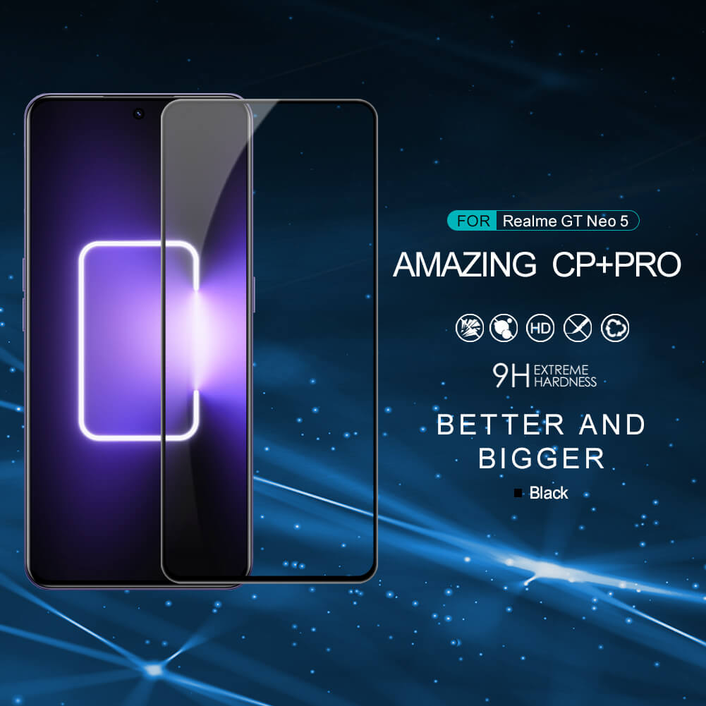 Защитное стекло с кантом NILLKIN для Realme GT Neo 5 (серия CP+ Pro)