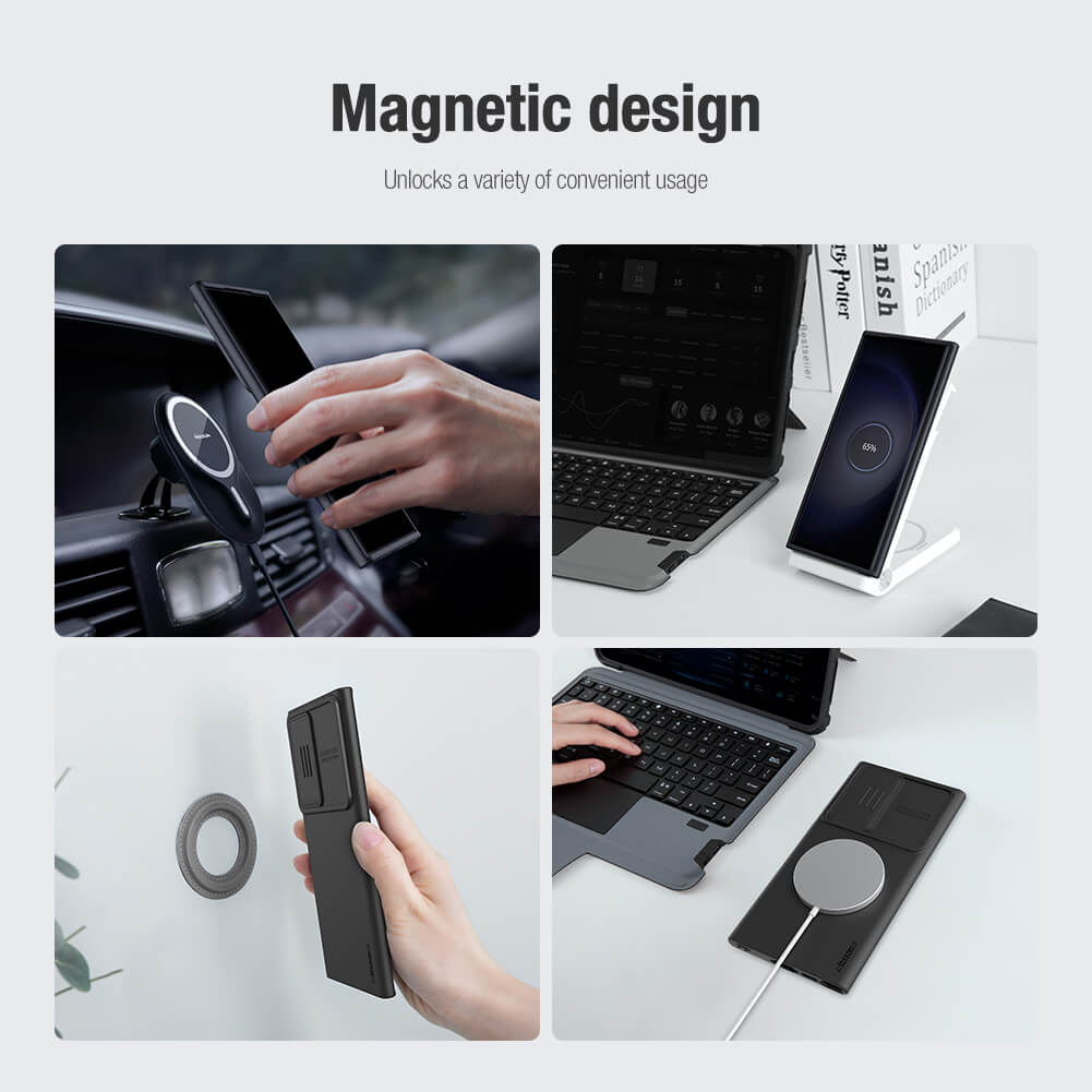Чехол-крышка NILLKIN для Samsung Galaxy S23 Ultra (серия CamShield Silky magnetic)