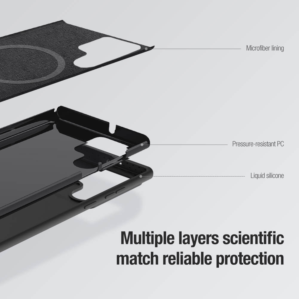 Чехол-крышка NILLKIN для Samsung Galaxy S23 Ultra (серия CamShield Silky magnetic)