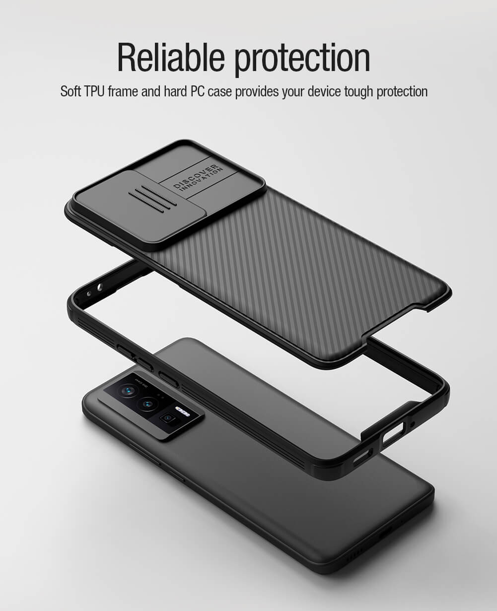 Чехол-крышка NILLKIN для Xiaomi Redmi K60, K60 Pro, Xiaomi Poco F5 Pro (серия CamShield Pro Magnetic case)