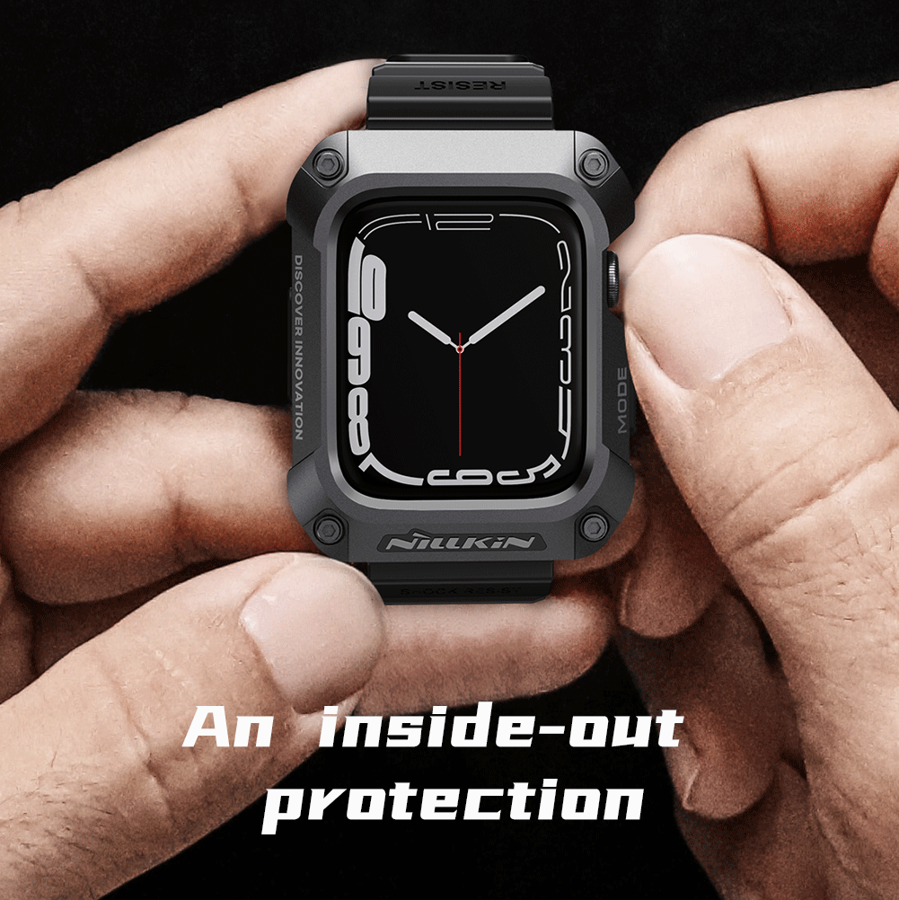 Чехол NILLKIN для Apple Watch 44мм (поколение 4,5,6), 45мм (поколение 7, 8,9) (серия DynaGuard Wristband case)