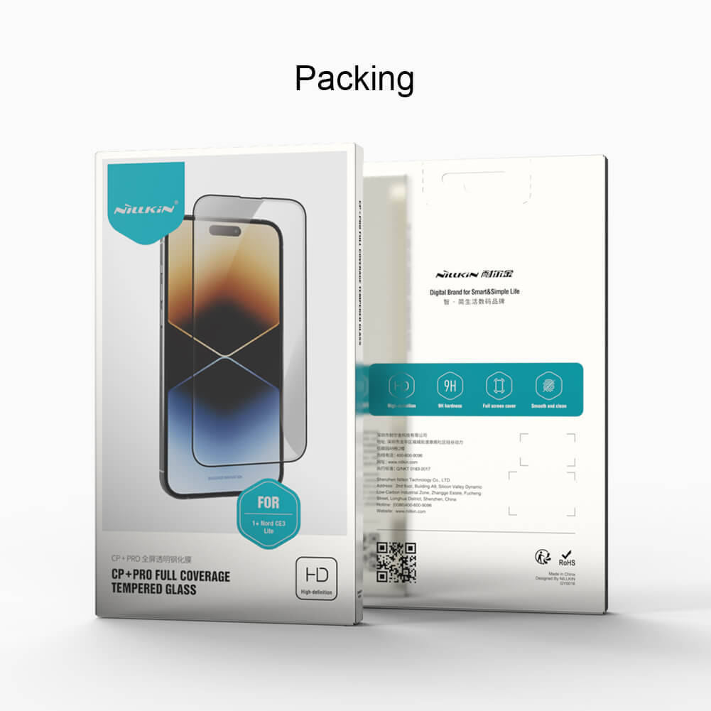 Защитное стекло с кантом NILLKIN для Oneplus Nord CE 3 Lite, N30 5G, OPPO K11x (серия CP+ Pro)