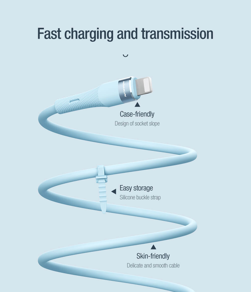 Кабель NILLKIN Flowspeed liquid silicone cable Type-C to Lightning PD 27W