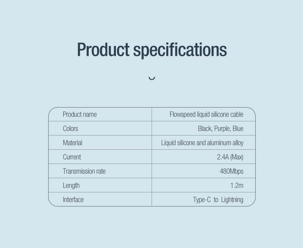 Кабель NILLKIN Flowspeed liquid silicone cable Type-C to Lightning PD 27W