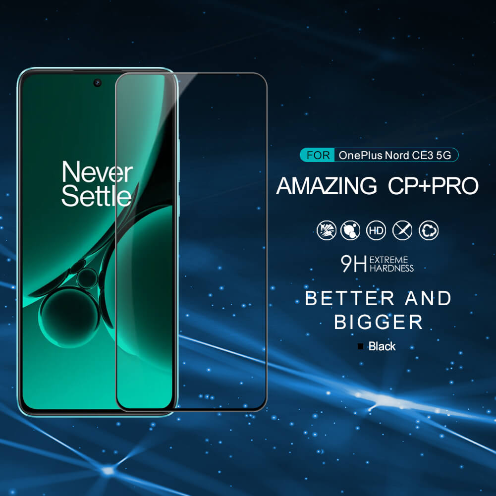 Защитное стекло с кантом NILLKIN для Oneplus Nord CE3 5G (CE 3 5G), Oppo K11 (серия CP+ Pro)