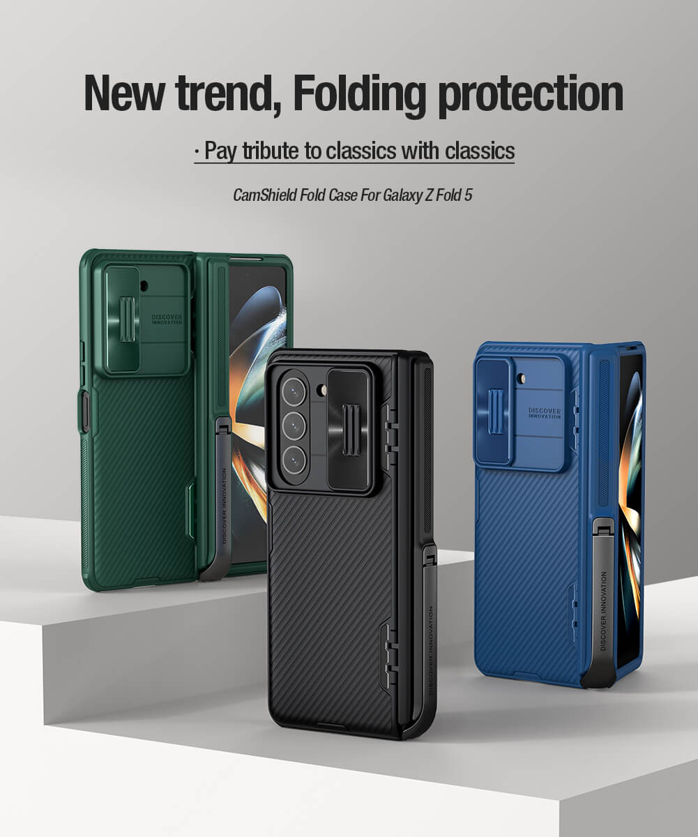 Чехол-крышка NILLKIN для Samsung Galaxy Z Fold5 (Fold 5), W24 (серия Camshield Fold Bracket Version)