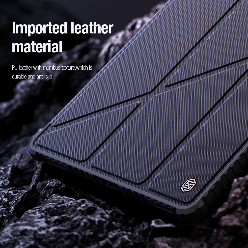 Чехол-книжка NILLKIN для Samsung Galaxy Tab S10 Ultra, Tab S9 Ultra (серия Bumper Leather case pro Multi-angle folding style)