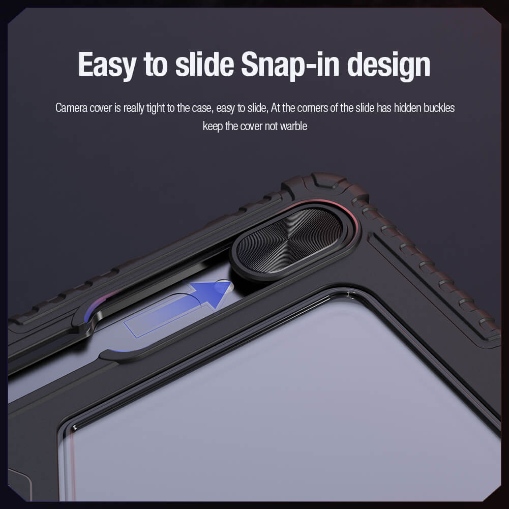 Чехол-книжка NILLKIN для Samsung Galaxy Tab S9 Plus (Tab S9+ 5G) (серия Bumper Leather case pro Multi-angle folding style)