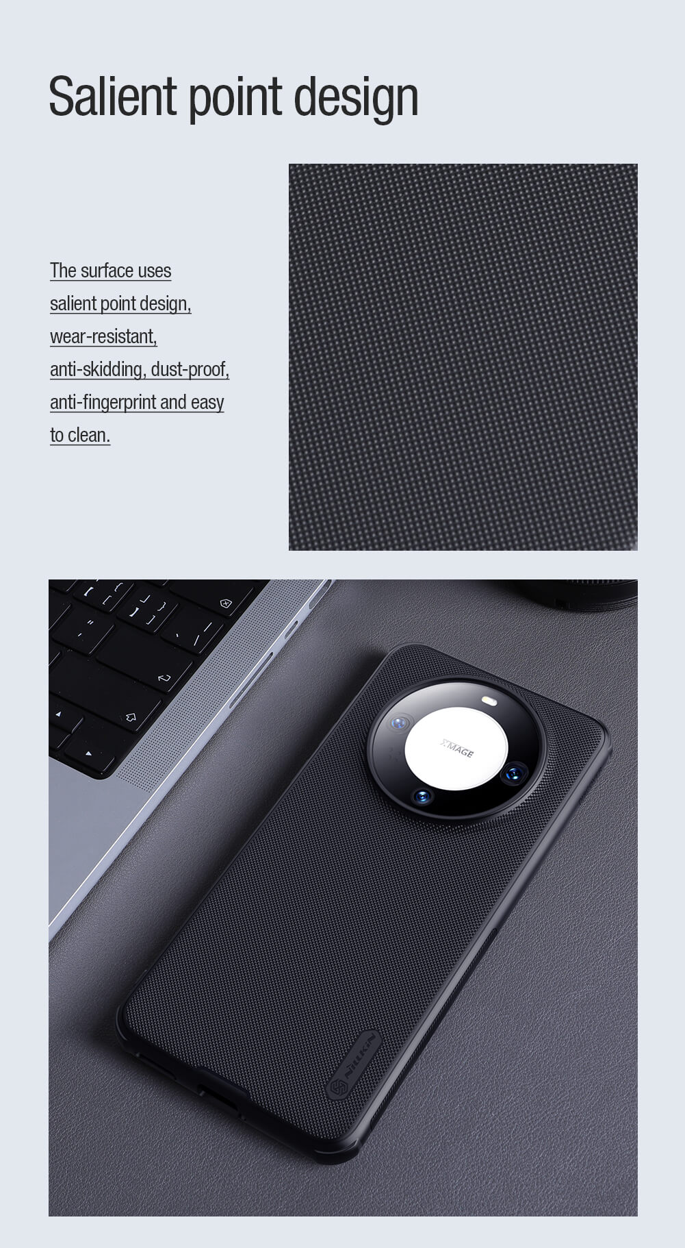 Чехол-крышка NILLKIN для Huawei Mate 60 (серия Frosted shield Pro Magnetic case)