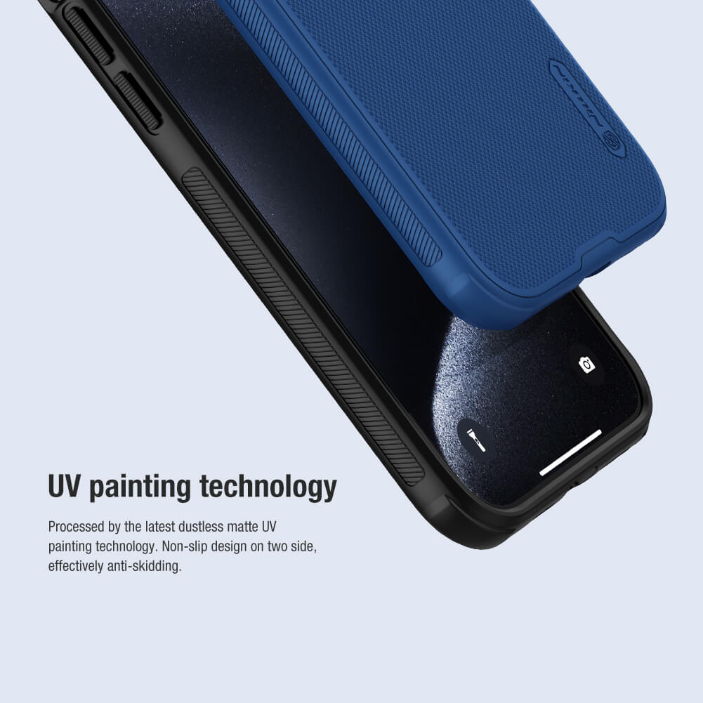 Чехол-крышка NILLKIN для Apple iPhone 15 Plus (iPhone 15+) 6.7 (2023) (с вырезом LOGO) (серия Frosted shield Pro)