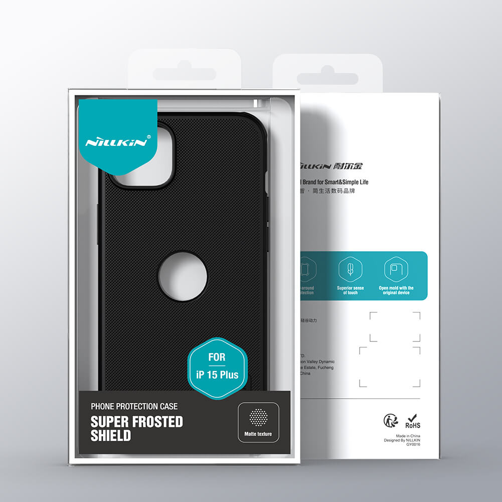 Чехол-крышка NILLKIN для Apple iPhone 15 Plus (iPhone 15+) 6.7 (2023) (с вырезом LOGO) (серия Frosted shield Pro)