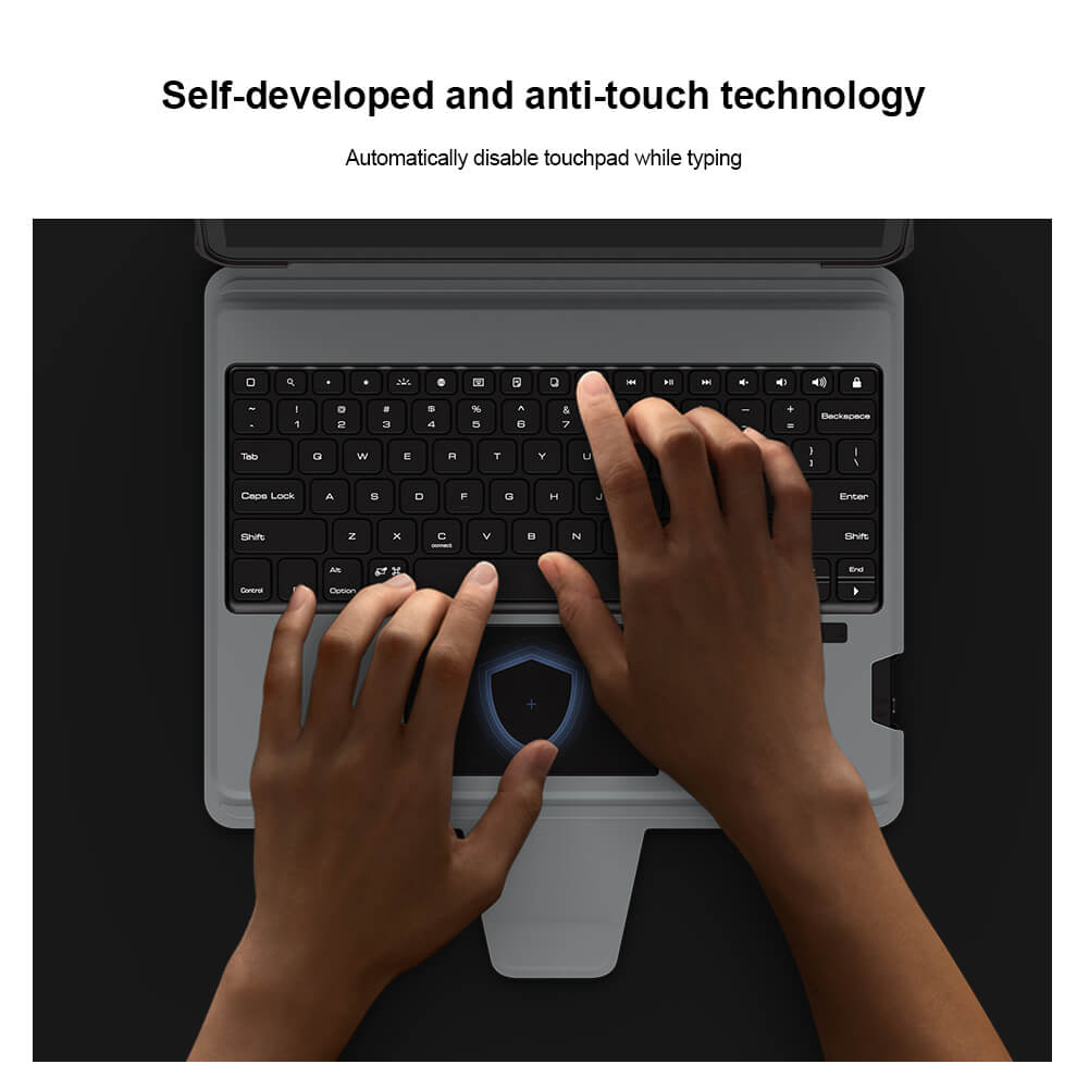 Чехол-книжка с клавиатурой NILLKIN для Apple iPad Pro 12.9 (2022), Apple iPad Pro 12.9 (2021), Apple iPad Pro 12.9 (2020) (серия Bumper Link Backlit Keyboard Case)