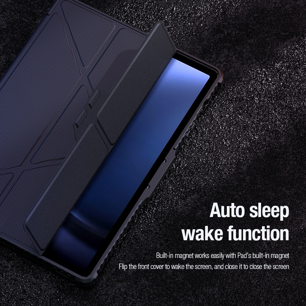 Чехол-книжка NILLKIN для Samsung Galaxy Tab S9 Fan Edition Plus (S9 FE+) (серия Bumper Leather case pro Multi-angle folding style)