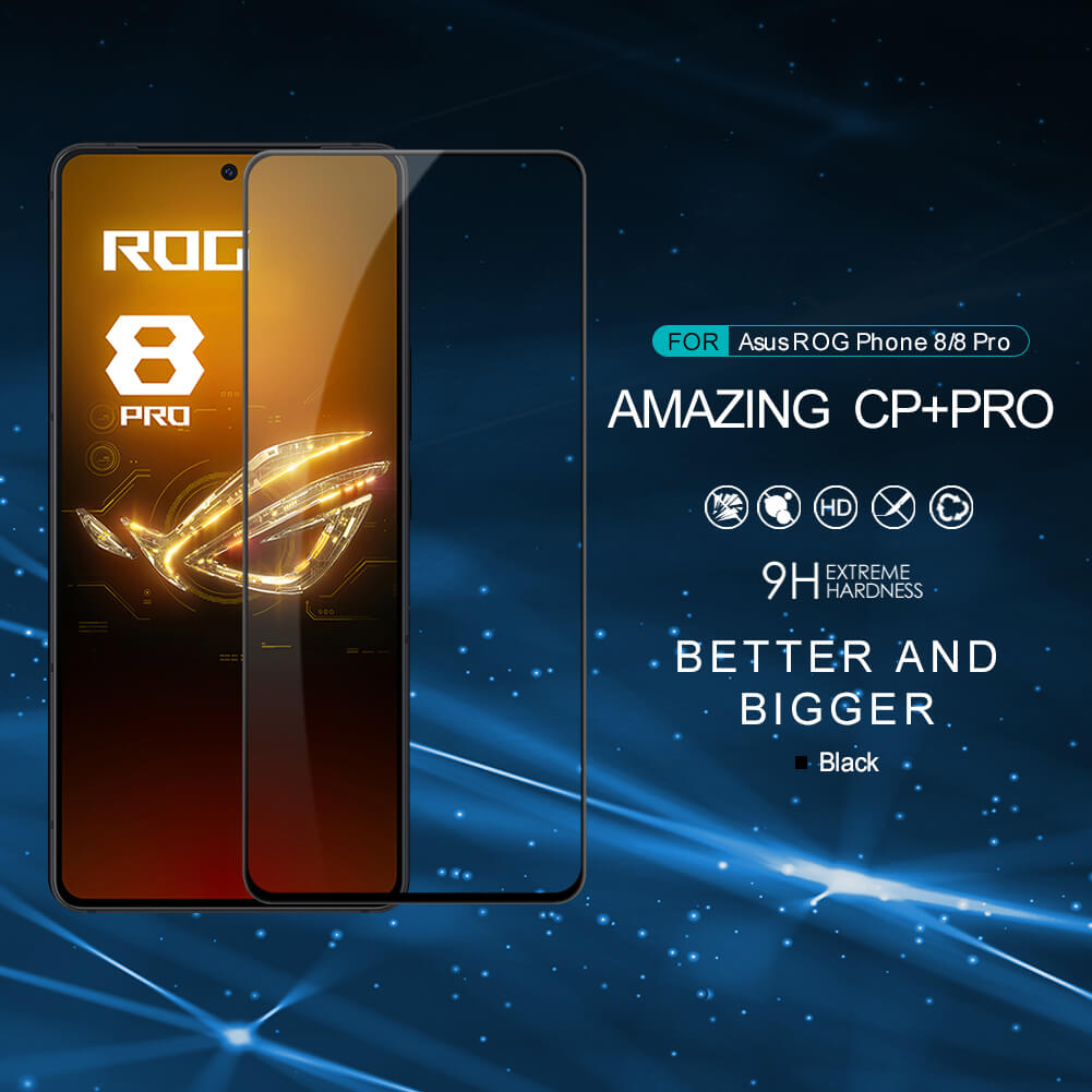 Защитное стекло с кантом NILLKIN для Asus ROG Phone 8, Asus ROG Phone 8 Pro (серия CP+ Pro)