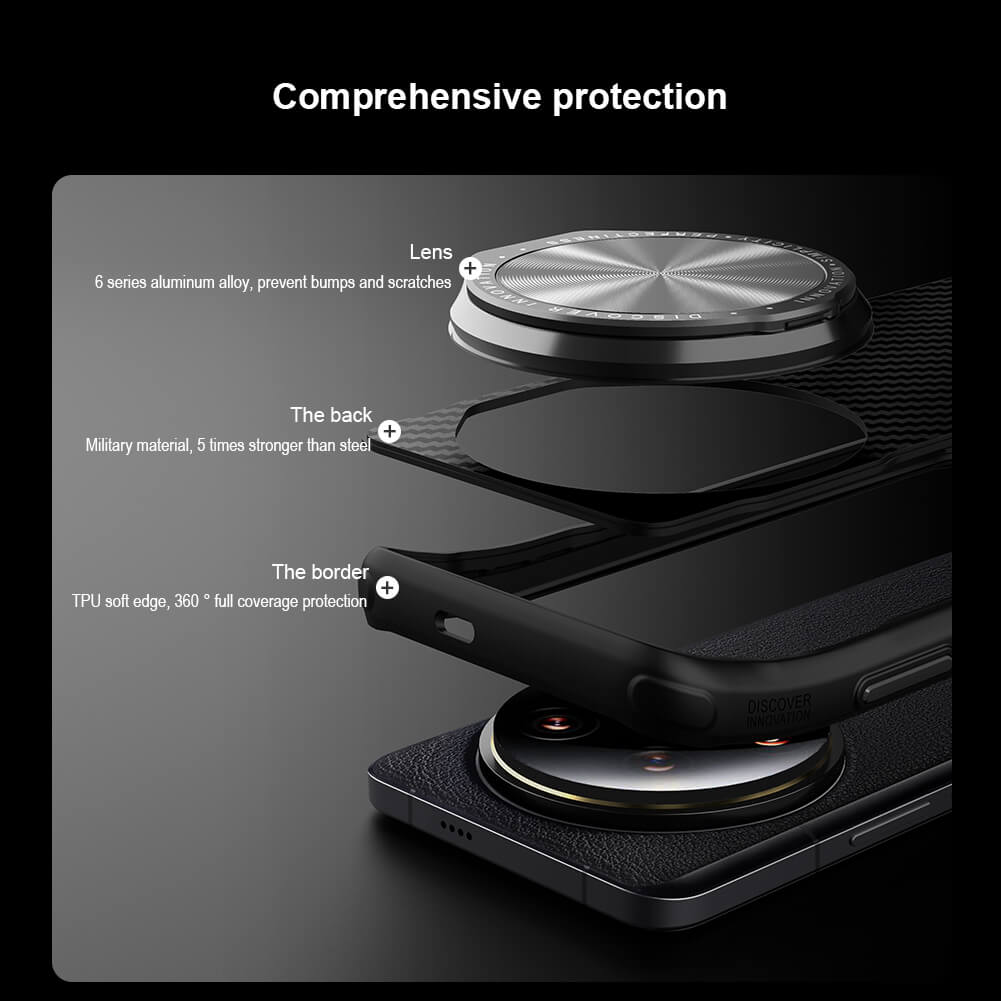 Чехол-крышка NILLKIN для Xiaomi 14 Ultra (серия CarboProp Aramid fiber)