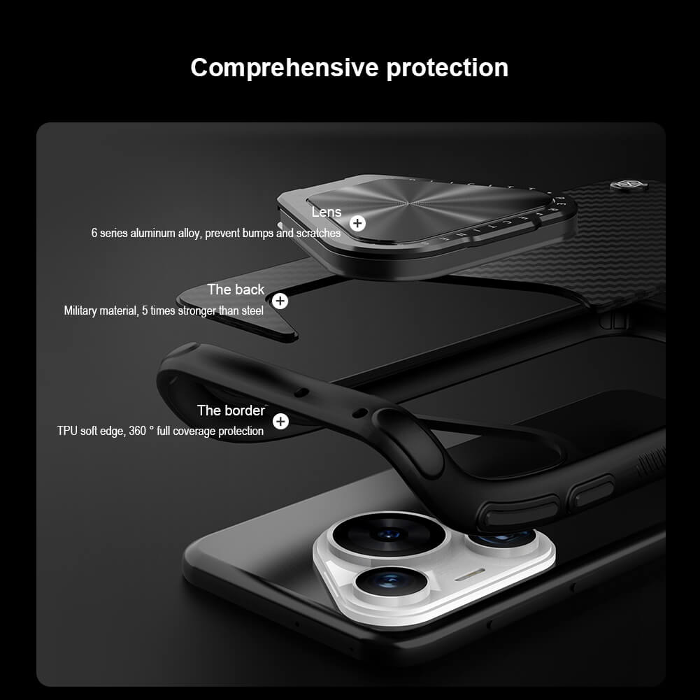 Чехол-крышка NILLKIN для Huawei Pura 70 Pro, Pura 70 Pro Plus (Pura 70 Pro+) (серия CarboProp Aramid fiber)