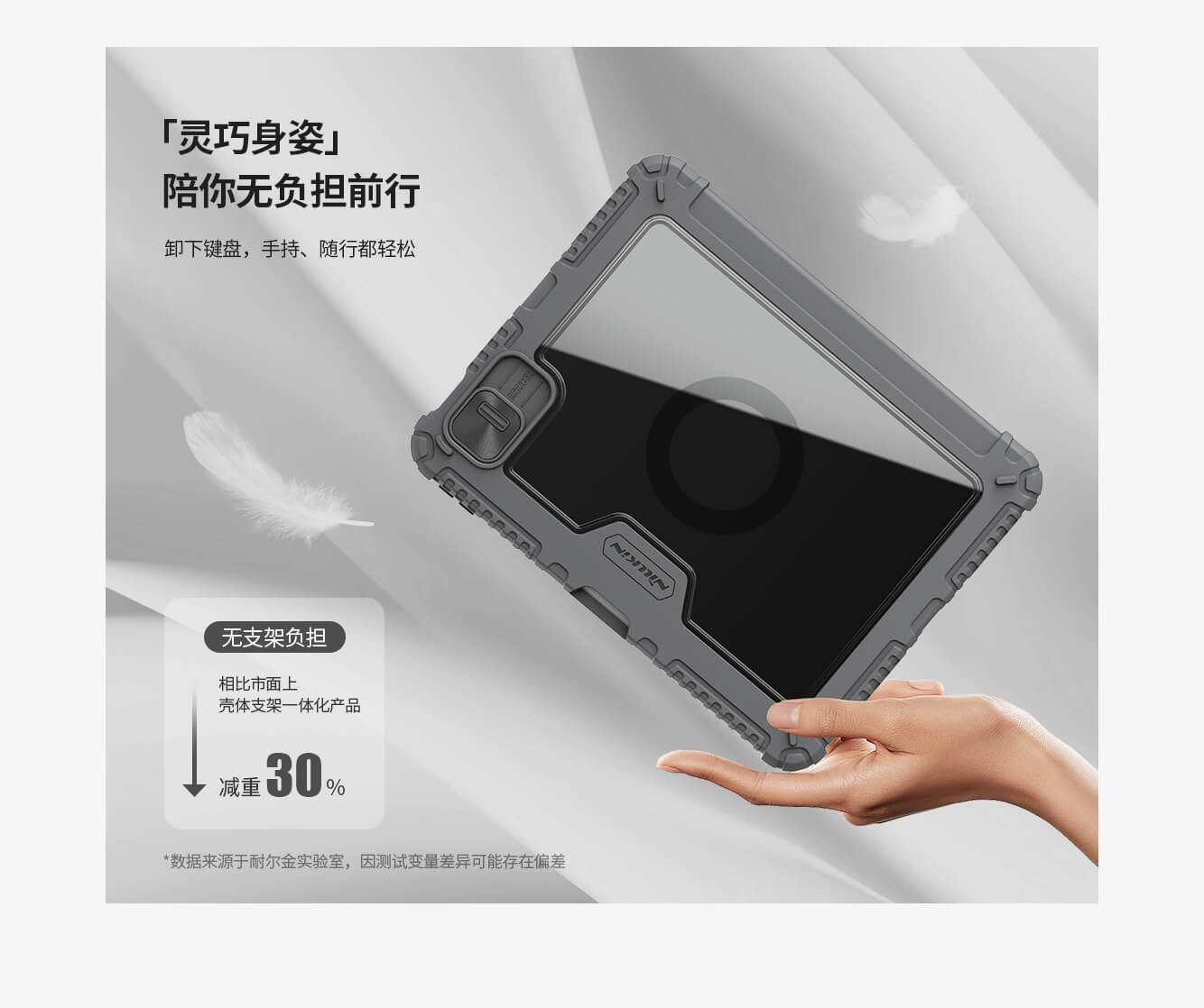 Чехол-книжка с клавиатурой NILLKIN для Apple iPad 10, 10.9 (2022) (серия Bumper Link Backlit Keyboard Case)