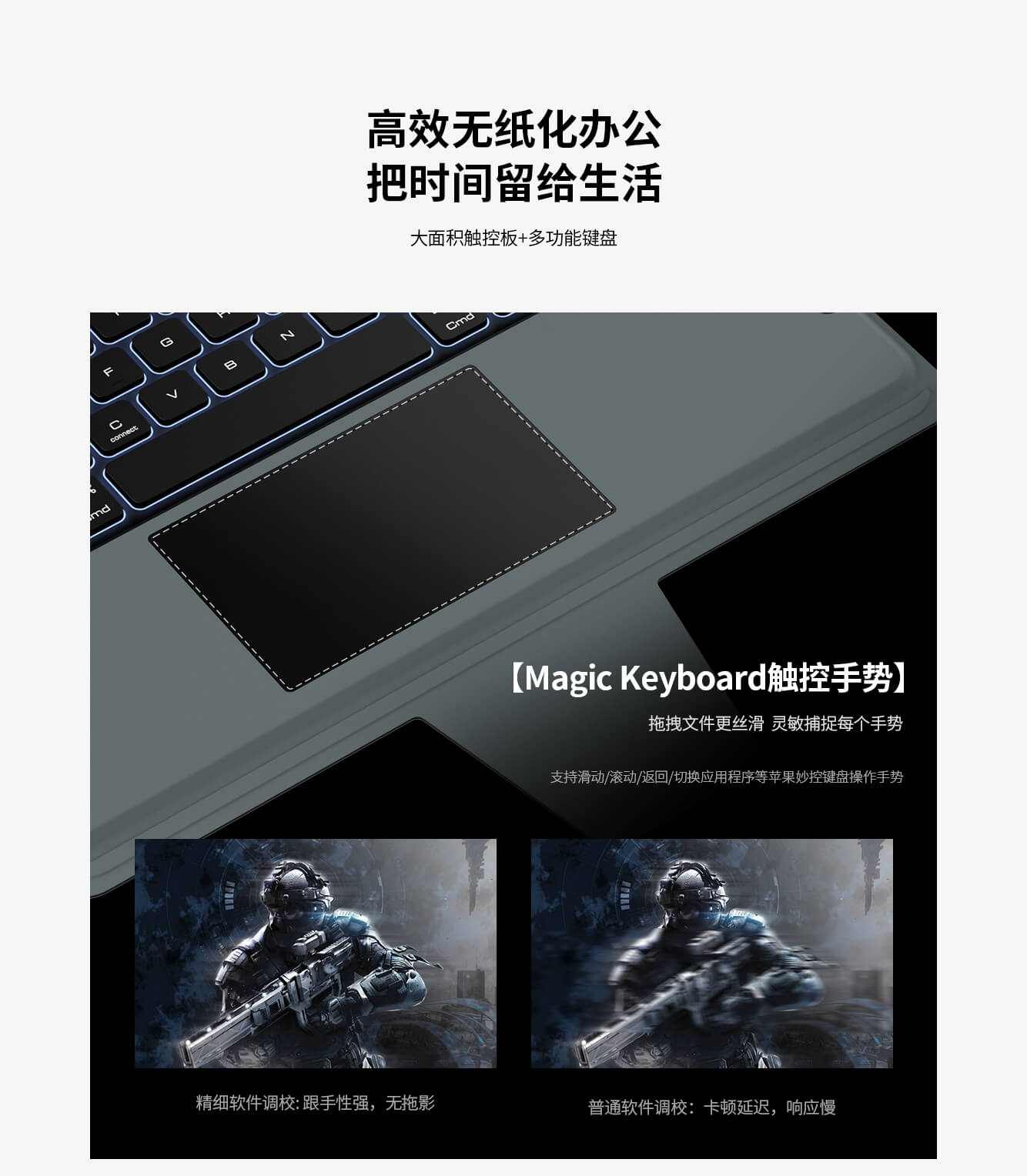 Чехол-книжка с клавиатурой NILLKIN для Apple iPad 10, 10.9 (2022) (серия Bumper Link Backlit Keyboard Case)