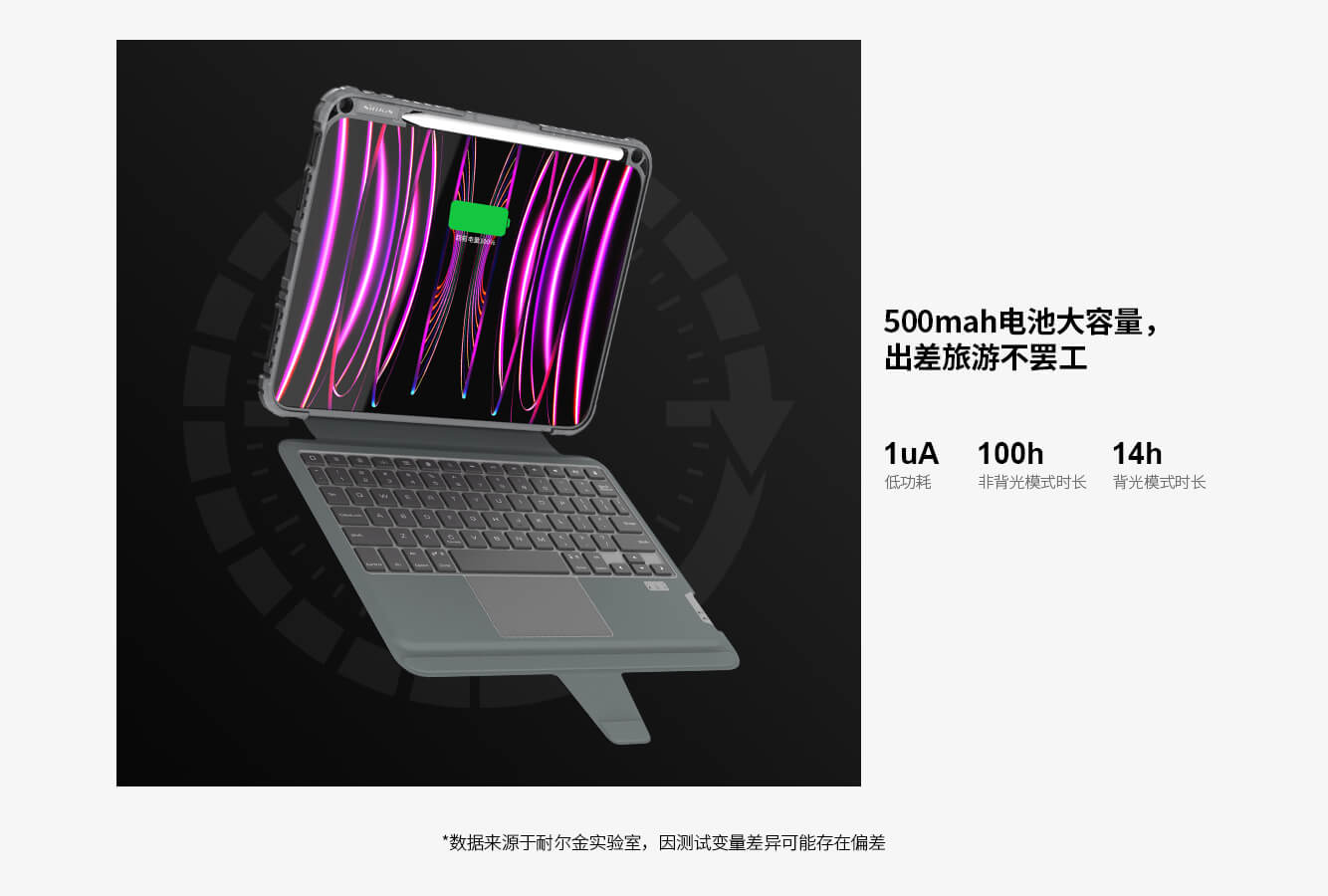 Чехол-книжка с клавиатурой NILLKIN для Apple iPad 10, 10.9 (2022) (серия Bumper Link Backlit Keyboard Case)