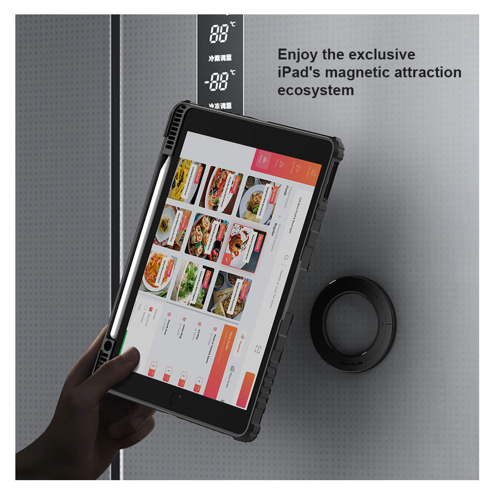 Чехол-книжка с клавиатурой NILLKIN для Apple iPad 10.2 (2019), iPad 10.2 (2020), iPad 10.2 (2021) (серия Bumper Link Backlit Keyboard Case)