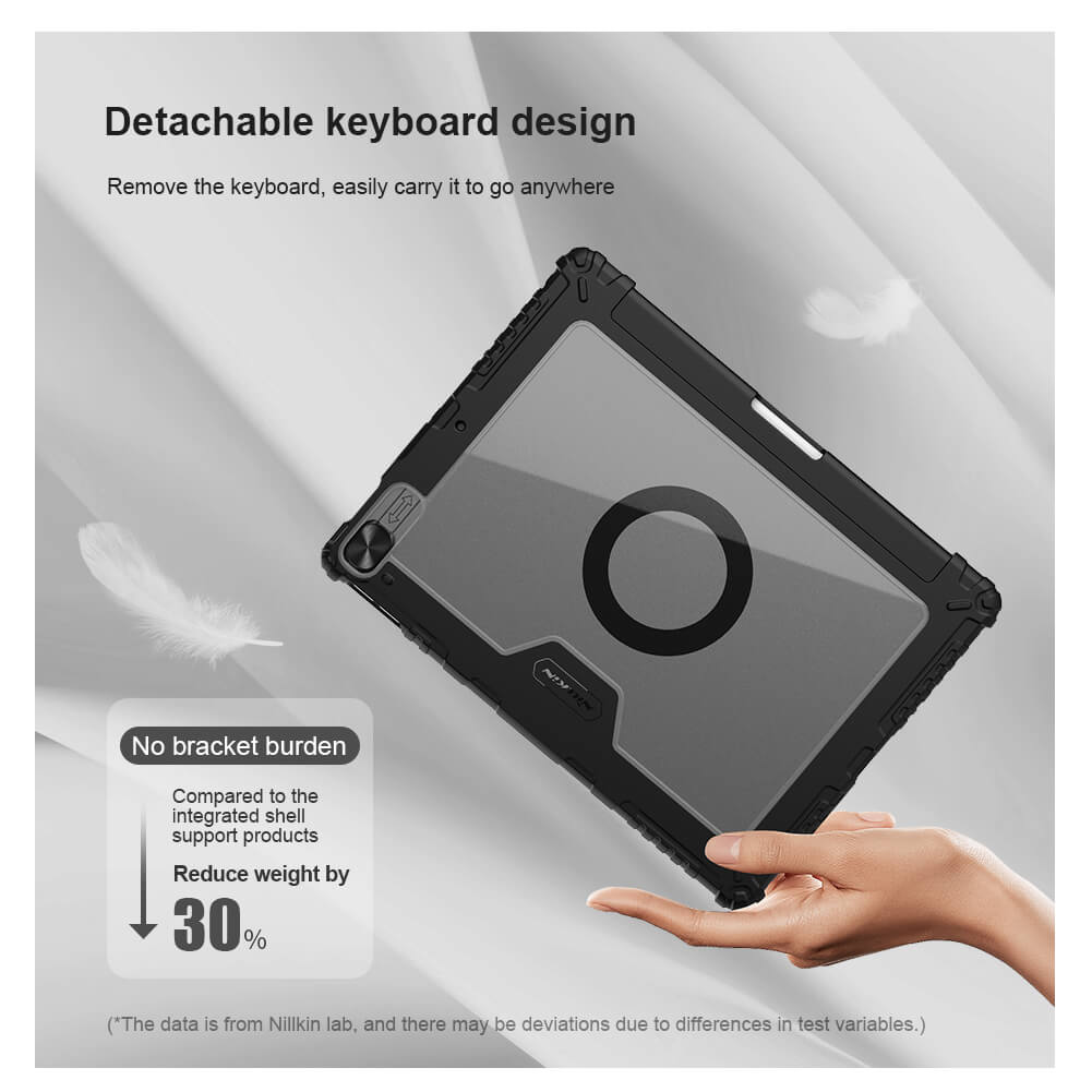 Чехол-книжка с клавиатурой NILLKIN для Apple iPad 10.2 (2019), iPad 10.2 (2020), iPad 10.2 (2021) (серия Bumper Link Backlit Keyboard Case)