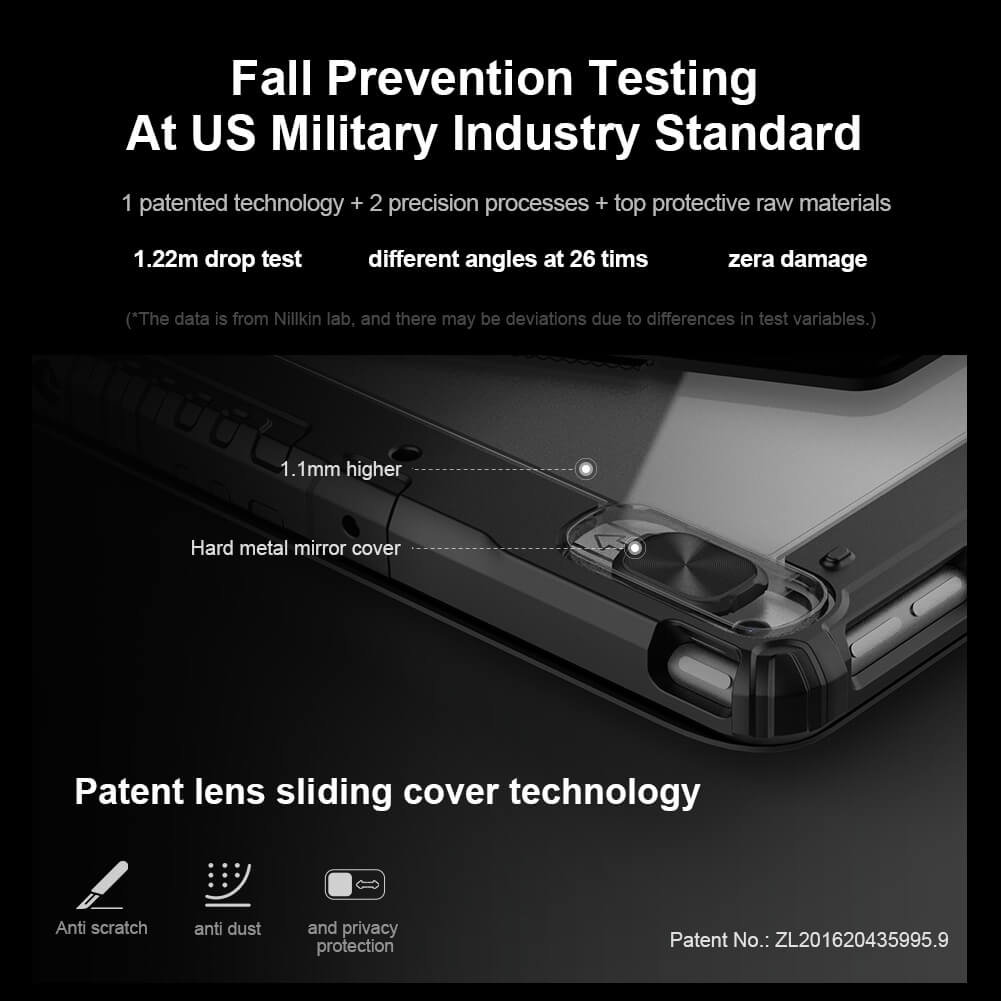 Чехол-книжка с клавиатурой NILLKIN для Apple iPad 10.2 (2019), iPad 10.2 (2020), iPad 10.2 (2021) (серия Bumper Link Backlit Keyboard Case)