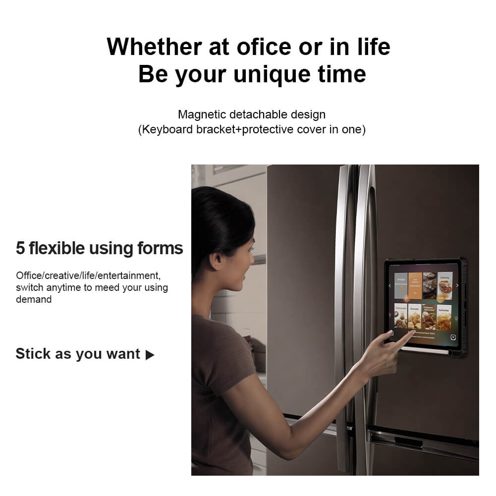 Чехол-книжка с клавиатурой NILLKIN для Apple iPad 10.2 (2019), iPad 10.2 (2020), iPad 10.2 (2021) (серия Bumper Link Backlit Keyboard Case)
