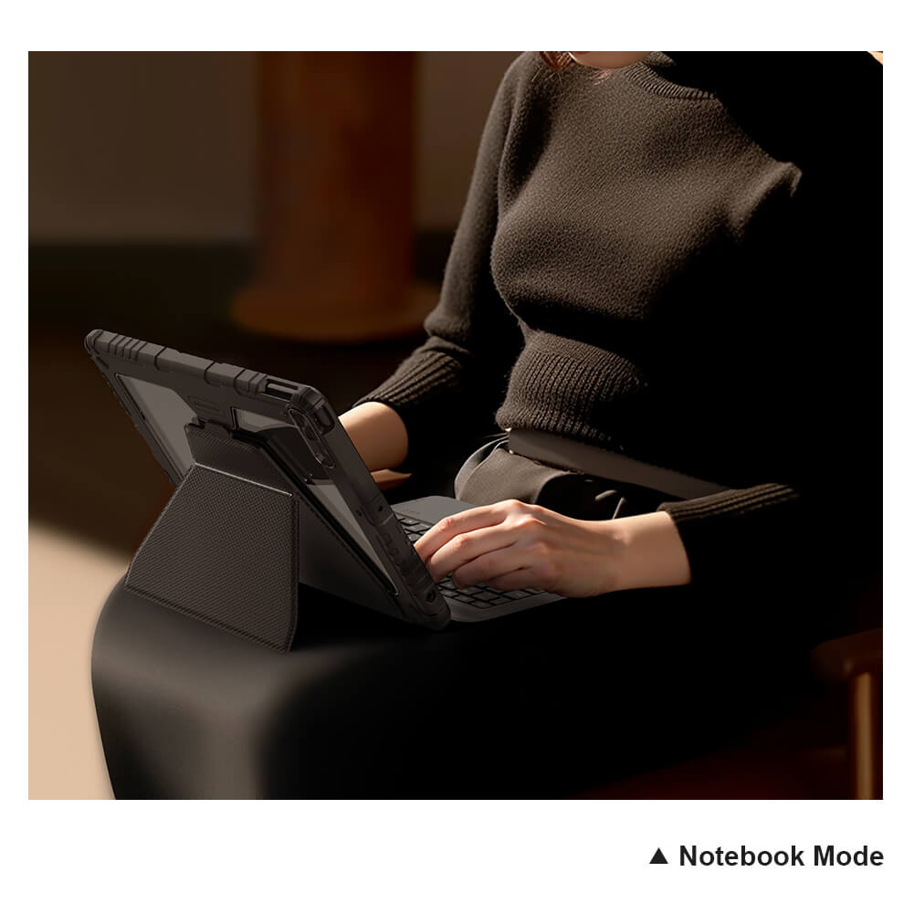 Чехол-книжка с клавиатурой NILLKIN для Apple iPad 10.2 (2019), iPad 10.2 (2020), iPad 10.2 (2021) (серия Bumper Link Backlit Keyboard Case)