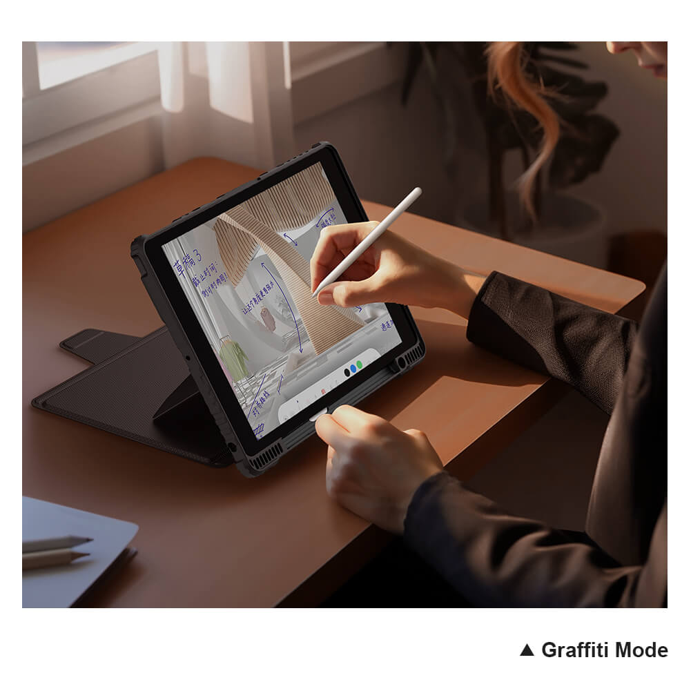 Чехол-книжка с клавиатурой NILLKIN для Apple iPad 10.2 (2019), iPad 10.2 (2020), iPad 10.2 (2021) (серия Bumper Link Backlit Keyboard Case)