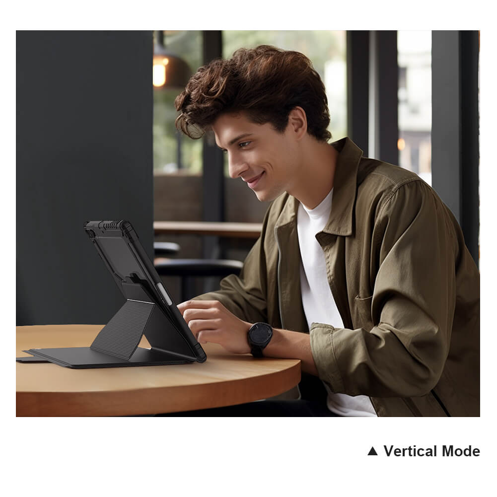 Чехол-книжка с клавиатурой NILLKIN для Apple iPad 10.2 (2019), iPad 10.2 (2020), iPad 10.2 (2021) (серия Bumper Link Backlit Keyboard Case)