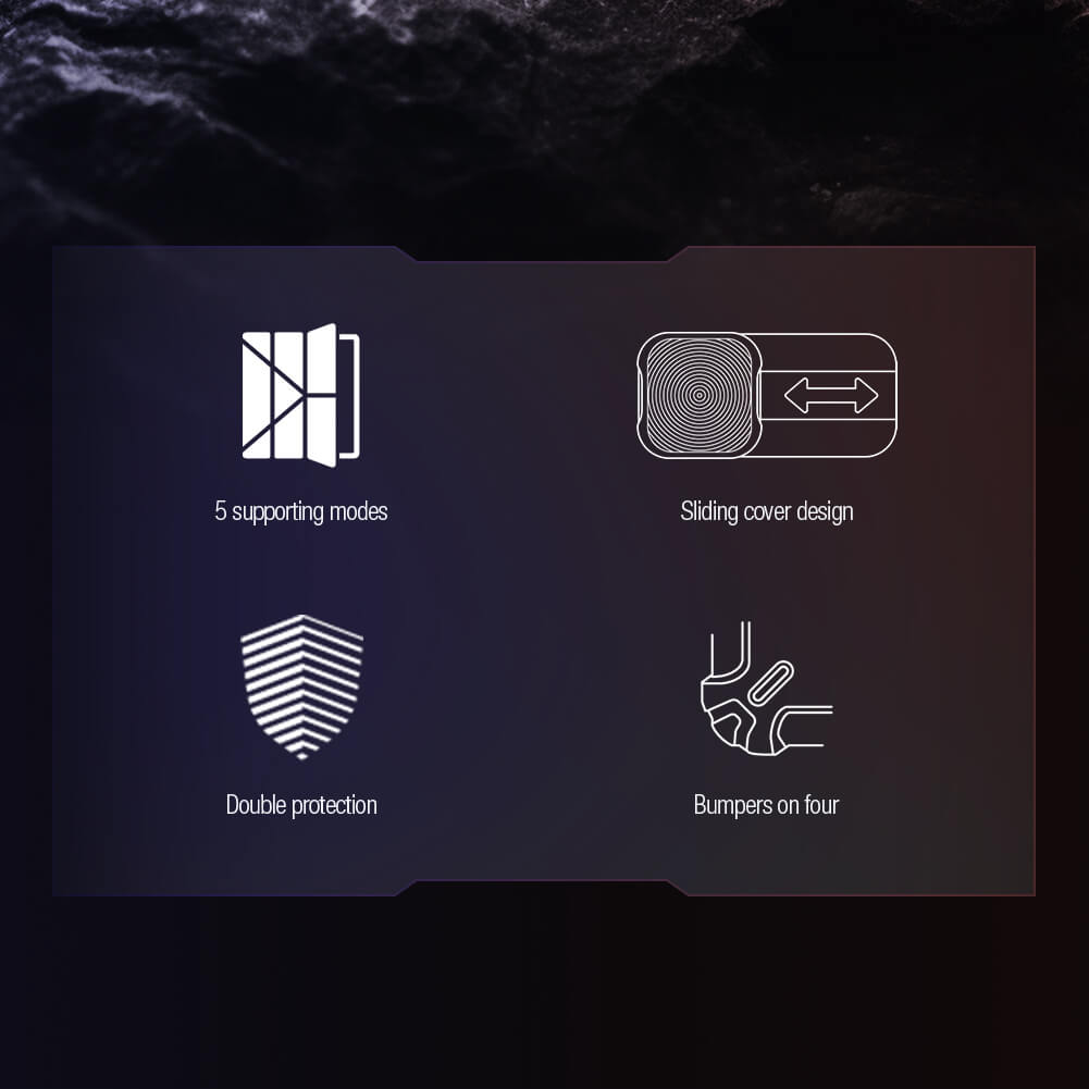 Чехол-книжка NILLKIN для Apple iPad Pro 13 (2025), Apple iPad Air 13 (2025), Apple iPad Pro 13 (2024) (серия Bumper Leather case pro Multi-angle folding style)