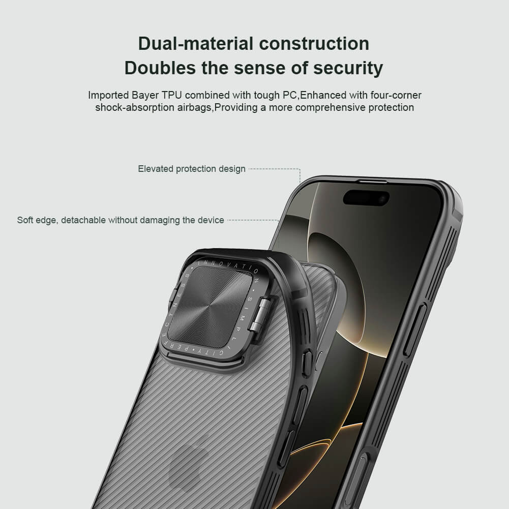 Чехол-крышка NILLKIN для Apple iPhone 16 Pro Max (2024) (серия Camshield Prop Clear version)