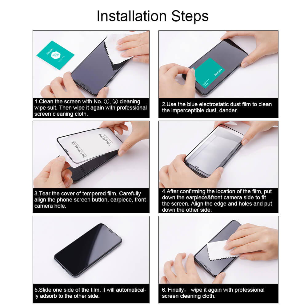 Защитное стекло с кантом NILLKIN для Apple iPhone 16 Plus (iPhone 16+) (2024) (серия 3D CP+ Max)