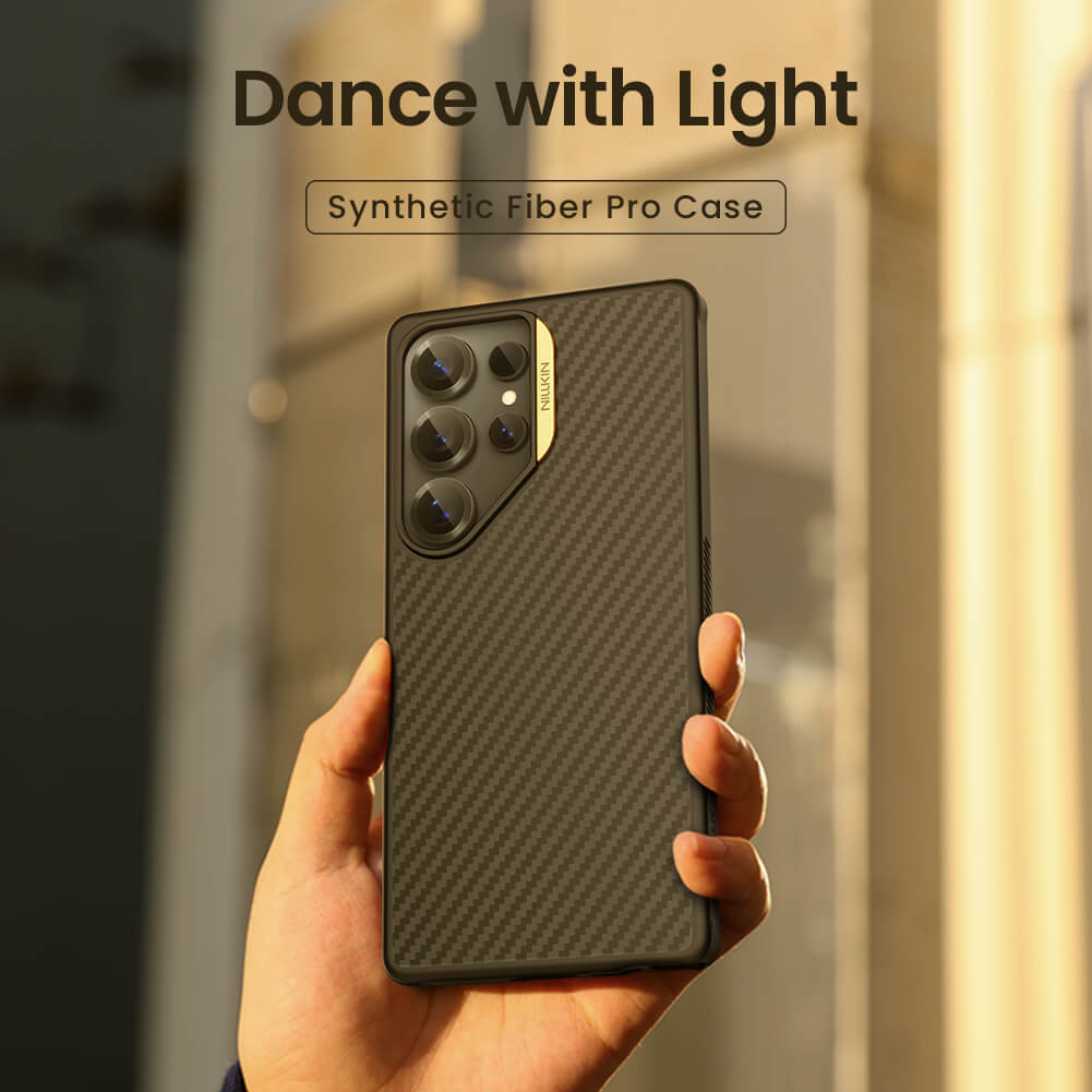 Чехол-крышка NILLKIN для Samsung Galaxy S25 Ultra (серия Synthetic Fiber Pro Magnetic case)