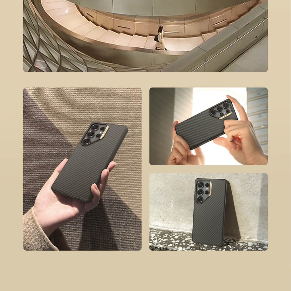 Чехол-крышка NILLKIN для Samsung Galaxy S25 Ultra (серия Synthetic Fiber Pro Magnetic case)