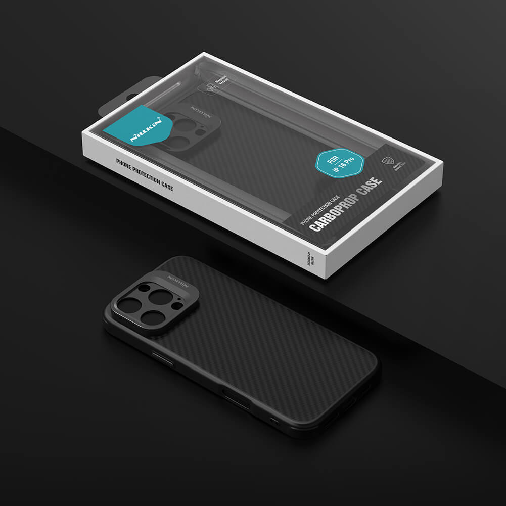 Чехол-крышка NILLKIN для Apple iPhone 16 Pro (2024) (серия CarboProp Magnetic MagSafe Aramid fiber Fine Hole version)